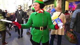 Christmas Time in New York City 2017  Walk Tour  Manhattan  Part IV 4K [upl. by Jagir]