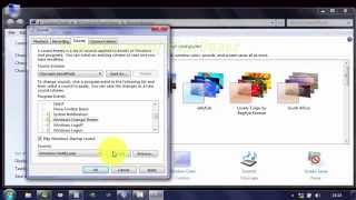 Windows 7  How to Change Windows Change Theme Sound Program Events [upl. by Lovel733]