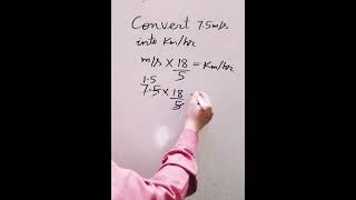 How to convert metre per second into kilometre per hour shorts viral quicktricks convert maths [upl. by Courcy]