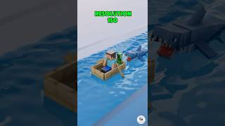 Water simulation with Steves and Creeper vs 🦈 🚣‍♂️🔥 [upl. by Lavicrep621]