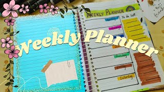 Easy Weekly Planner Ideas How to make a weekly planner for October  planner [upl. by Eldnar582]