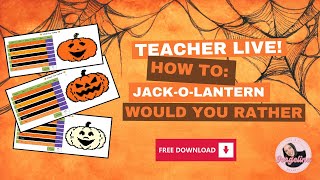 🎃 LIVE 14 Create a quotWould You Ratherquot Jackolantern Activity in Google Sheets 🎃 [upl. by Namsu]