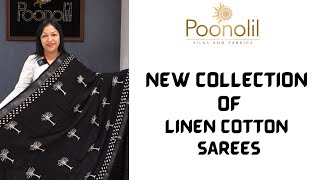 NEW COLLECTION OF LINEN COTTON SAREES [upl. by Colon]