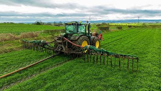 Digest Spreading  Winter Rye Fertiliser  John Deere 6150R [upl. by Garson]