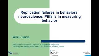 Replication failures in behavioral neuroscience Pitfalls in measuring behavior [upl. by Cutter]