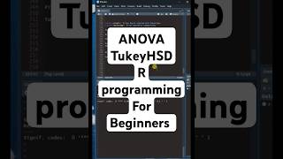 How to do ANOVA and TukeyHSD in R for beginners statistics coding programming datasources [upl. by Nuahsar]