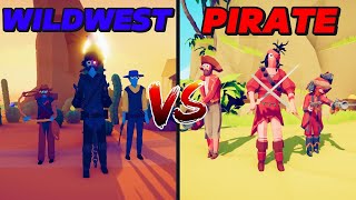 MEGA WILD WEST TEAM vs MEGA PIRATE TEAM  TABS  Totally Accurate Battle Simulator [upl. by Tess]