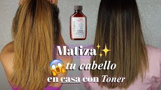 TONER PARA ELIMINAR CABELLO NARANJA · MATIZA EL CABELLO EN CASA · WELLA T18 [upl. by Erund]