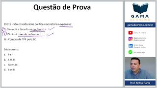 QUESTÃO 29018  POLÍTICA MONETÁRIA CPA20 CEA AI ANCORD [upl. by Buyse776]