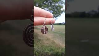 Oxidised copper spiral earrings by Spirales dargent [upl. by Aicia]