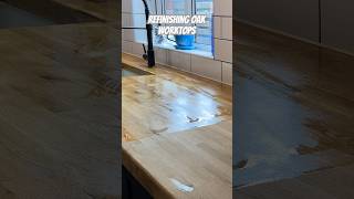 Refinishing Oak Worktops  Sanding and Danish Oil Counter Tops [upl. by Enilesoj]