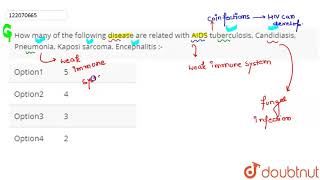 How many of the following disease are related with AIDS tuberculosis Candidia [upl. by Helmut]