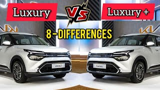 Kia Carens Luxury vs Luxury Plus Detailed Comparison  Carens Top Models Comparison [upl. by Yesdnyl]