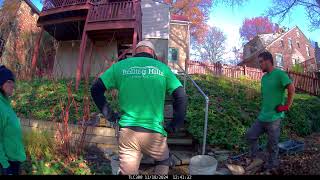 TL Mortared Natural Staircase Repair Mt Lebanon Pa Pittsburgh area Day 1 [upl. by Richia188]