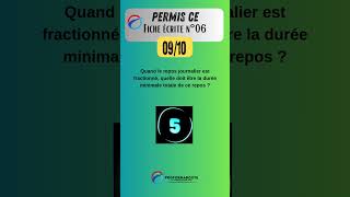 Permis CE  Fiche écrite 06 question 09 quiz questionnaire [upl. by Mosley783]