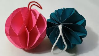 Honeycomb Ball Ornament  Christmas Decoration Ideas Using Paper  Christmas Crafts  Paper Crafts [upl. by Jarek]