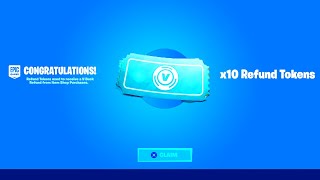 CLAIM 3 REFUND TOKENS IN FORTNITE NOW Fortnite Refund Tokens [upl. by Yttel]