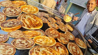 Lachha Paratha  Multi Layered Lachha Paratha Street Food Of Karachi Pakistan  Mubashir Saddique [upl. by Gerita]