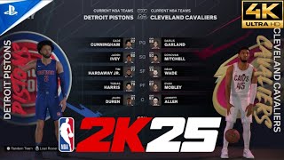 Detroit Pistons vs Cleveland Cavaliers full game nba 2k25 nov 11 crunos [upl. by Einnahc]