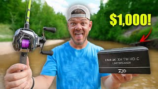 Creek Fishing w 1000 Baitcaster SURPRISING [upl. by Ynotna611]