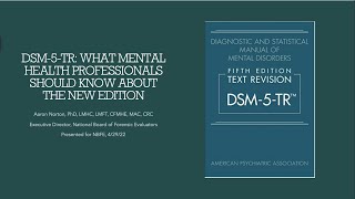 DSM 5 TR Update for Mental Health Professionals Abridged Version [upl. by Wilfreda]