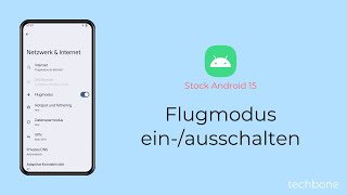 Flugmodus einschalten oder ausschalten Android 15 [upl. by Amrak431]