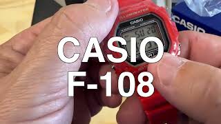 Casio F108 basic watch [upl. by Ahcsatan]