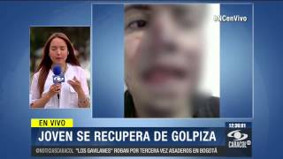 Desconocidos propinaron brutal golpiza a joven de 20 años  27 de Septiembre de 2014 [upl. by Adiaz]