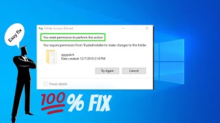 Easy fix you need permission to perform this action windows 1011 [upl. by Danielson675]