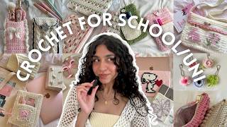 40 cute and easy crochet ideas for schooluniversity with FREE tutorials [upl. by Essirehs924]