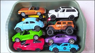 BOX FULL OF Model Cars Honda Civic Bugatti Divo McLaren 650s Audi Rs7 Ford Raptor Ferrari sf90 [upl. by Nnairrehs]