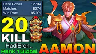 Aamon 85 Win Rate with 8000 Matches  Top 1 Global Aamon by HadiEren  Mobile Legends [upl. by Lulu299]