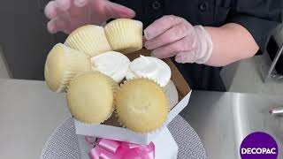 How to Assemble the Cupcake Bouquet Cake Box [upl. by Ahsekim]