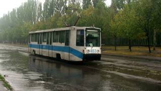 Кривий Ріг трамваї  Kryvyi Rih trams [upl. by Yelkreb413]