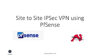 Site to Site IPSec VPN using PfSense [upl. by Gavriella864]