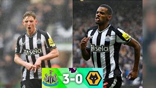 Newcastle vs Wolves 30 EPL highlights 2024  Isak goal  Gordon goal  Livramento goal [upl. by Anehc324]