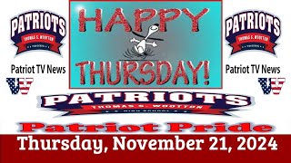 Patriot TV News  Thursday November 21 2024 [upl. by Nnomae]