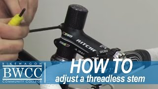 Adjusting a Threadless Bike Stem [upl. by Fuchs]