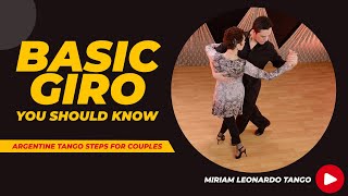 The most basic GIRO in Argentine Tango [upl. by Mastic979]