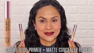 Lakme 9To5 Primer  Matte Liquid Concealer Review amp Demo [upl. by Annabelle]