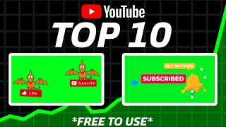 Top 10 YouTube Subscribe Button 2024  Greenscreen Subscribe Button NeyazAhmedYT [upl. by Papp]