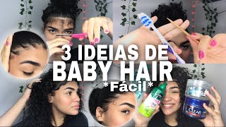 3 ideias para baby hair muito facil  Amanda Oliveira [upl. by Anrahs]