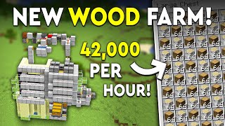 Minecraft NEW Wood Farm Tutorial  BEST DESIGN  42000 PHR [upl. by Hannaj]