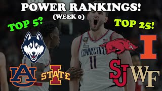 College Basketball “Week 0” Power 30 Rankings [upl. by Hotchkiss303]