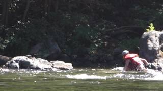 2016 Western States 100  Jim Walmsley River Crossing [upl. by Idnib]