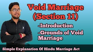 Void marriage sec 11 of HMA1955 grounds of void marriage important case laws lawwithtwins [upl. by Esac]