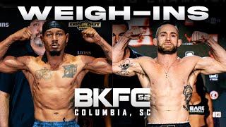 BKFC 52 SOUTH CAROLINA WeighIns  Live [upl. by Ateloiv]