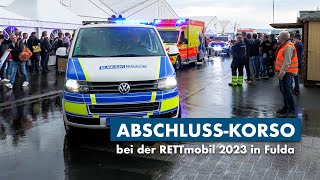 Abschlusskorso zur RETTmobil 2023  Ausfahrt mit Blaulicht und Horn 🚑🚒🚓 [upl. by Anwahsit]