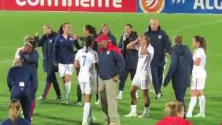 Algarve Cup 2015 USWNT vs S  after the game [upl. by Anelrac]