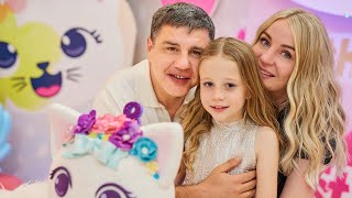 Nastya and her birthday party 8 years old [upl. by Nirtak]